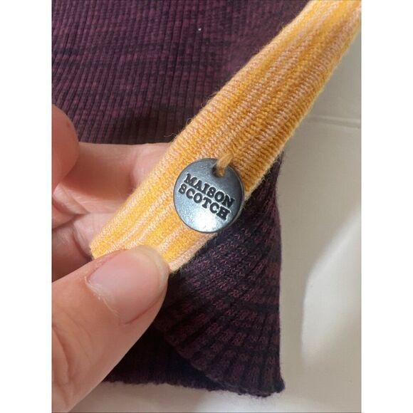 NWT Scotch & Soda Pencil Skirt Burgundy Small Ribbed Midi Thick  Rtl 125$.   Ee - Picture 3 of 6